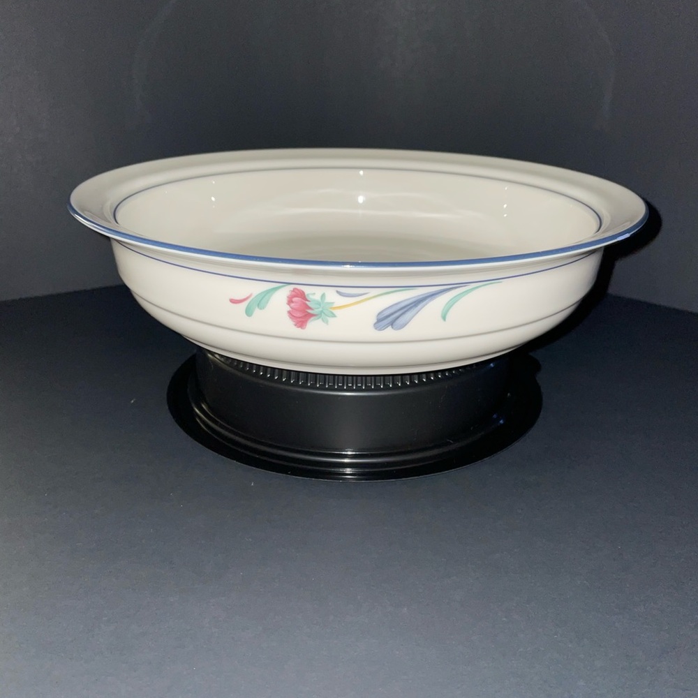 Lenox Poppies On Blue Serving Bowl